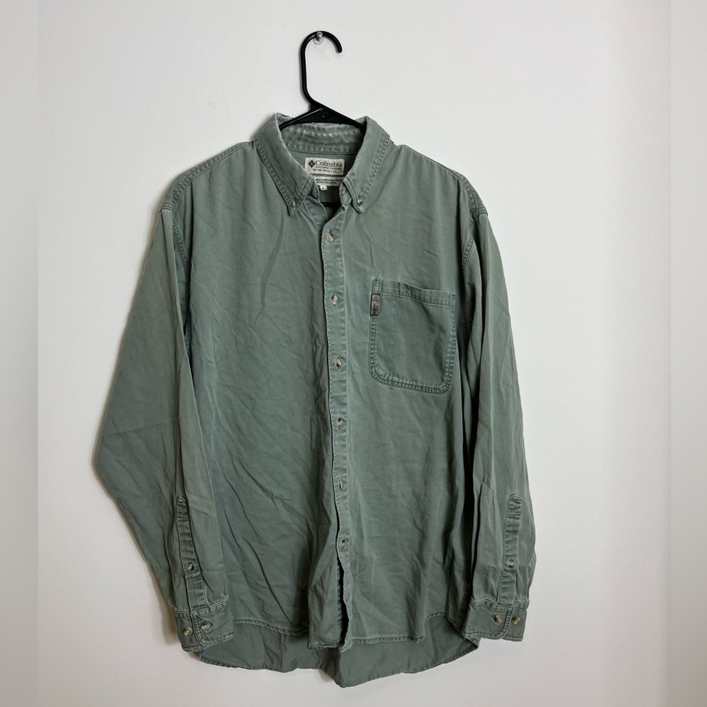 Vintage Columbia Cotton‎ Button Down Shirt Sz L